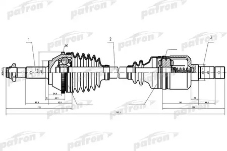 Полуось PATRON PDS0086