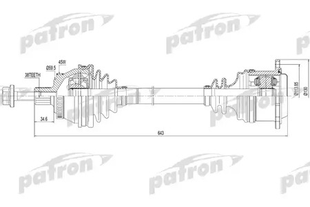 Полуось PATRON PDS0110