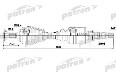 Полуось PATRON PDS0146