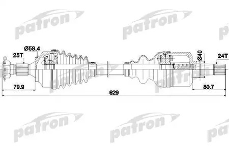 Полуось PATRON PDS0147