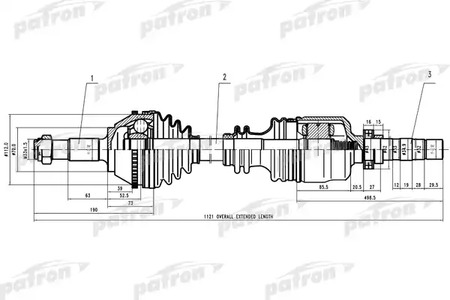 Полуось PATRON PDS0161