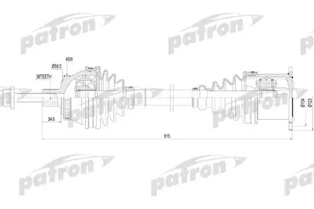 Полуось PATRON PDS0186