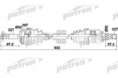 PDS0193 PATRON Полуось