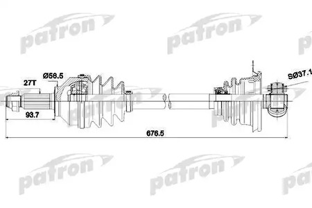 Полуось PATRON PDS0196