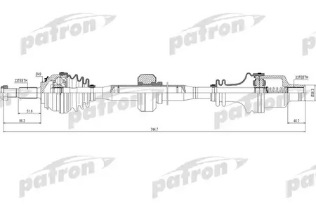 PDS0220 PATRON Полуось