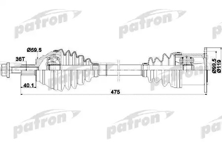 Полуось PATRON PDS0251