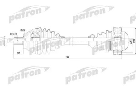 Полуось PATRON PDS0252