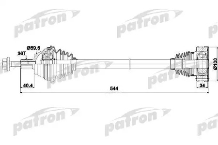 Полуось PATRON PDS0253