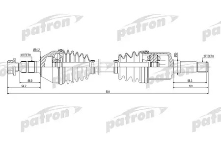 Полуось PATRON PDS0270