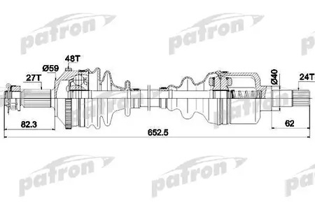 Полуось PATRON PDS0335