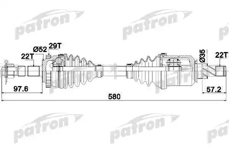 PDS0347 PATRON Полуось