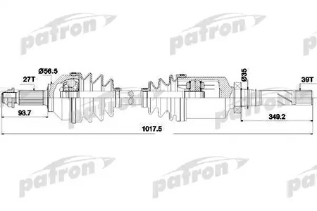 Полуось PATRON PDS0378