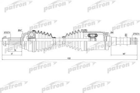 PDS0387 PATRON Полуось