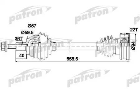 Полуось PATRON PDS0410