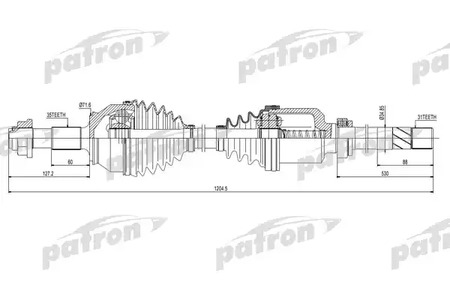 PDS0427 PATRON Полуось