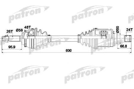 PDS0437 PATRON Полуось