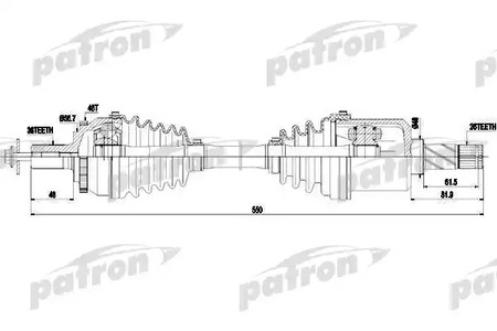 Полуось PATRON PDS0438