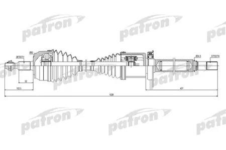 Полуось PATRON PDS0444