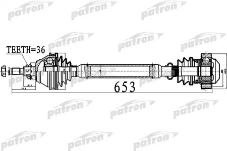 Полуось PATRON PDS0477