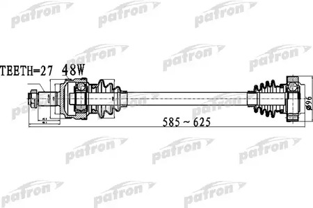 Полуось PATRON PDS0479