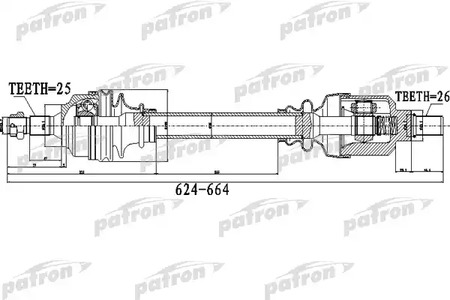 Полуось PATRON PDS0482