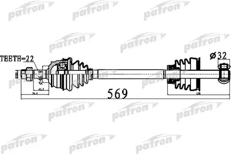 Полуось PATRON PDS0484