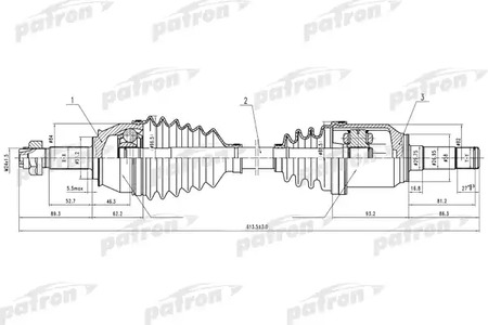 Полуось PATRON PDS0635