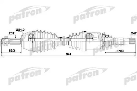 Полуось PATRON PDS0636