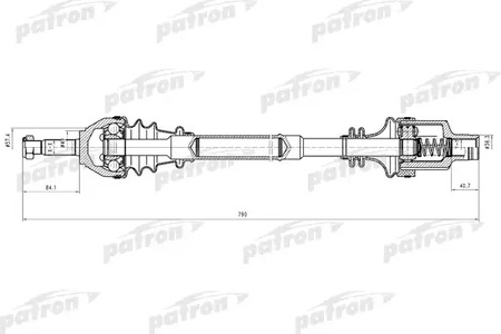 PDS0638 PATRON Полуось