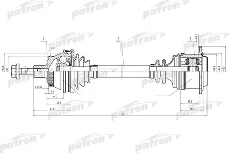 Полуось PATRON PDS0692