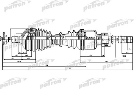 PDS1292 PATRON Полуось