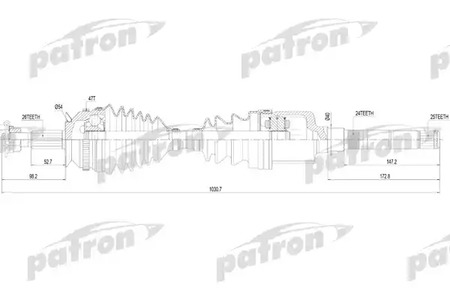 Полуось PATRON PDS2818