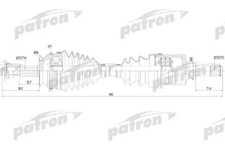 Полуось PATRON PDS2819