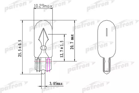 Лампа накаливания PATRON PLWY5W