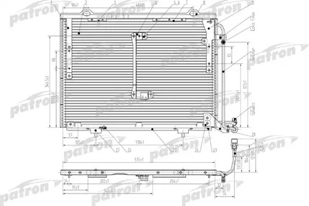 PRS1057 PATRON Радиатор кондиционера