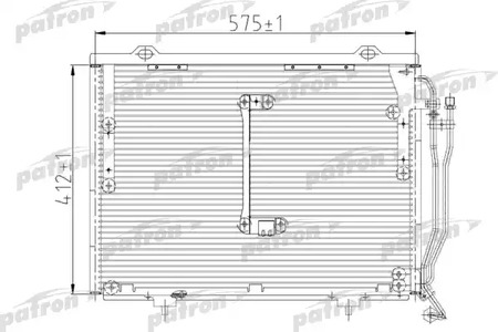 PRS1084 PATRON Радиатор кондиционера