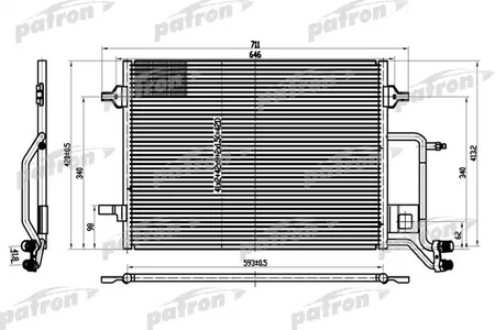 Радиатор кондиционера PATRON PRS1101