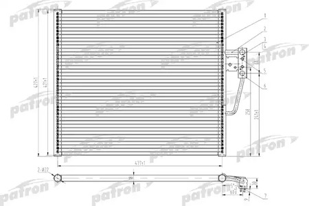 PRS1124 PATRON Радиатор кондиционера