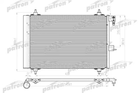 PRS1125 PATRON Радиатор кондиционера