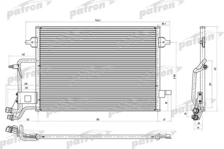 PRS1142 PATRON Радиатор кондиционера