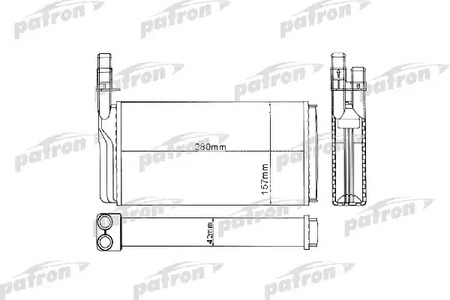 Радиатор отопителя PATRON PRS2001