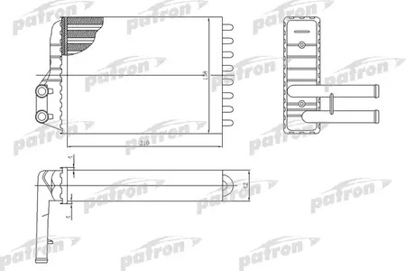 Радиатор отопителя PATRON PRS2016