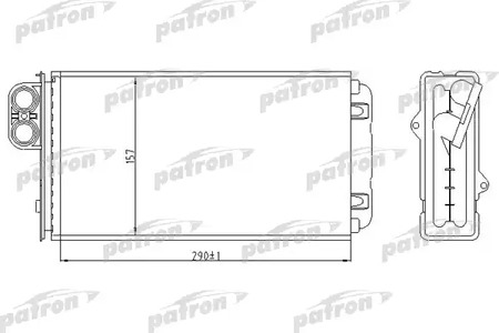 PRS2018 PATRON Радиатор отопителя