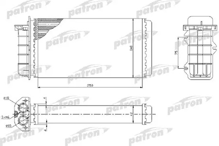 PRS2024 PATRON Радиатор отопителя