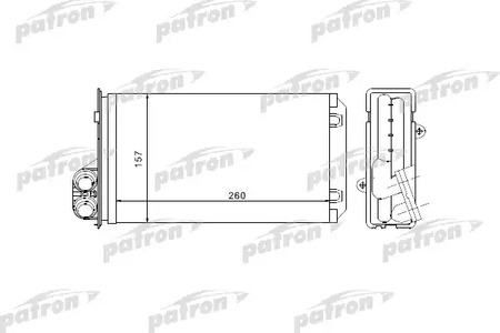 PRS2069 PATRON Радиатор отопителя