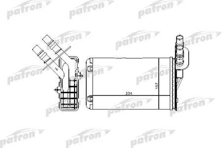 PRS2071 PATRON Радиатор отопителя