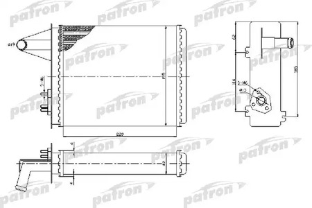 Радиатор отопителя PATRON PRS2093