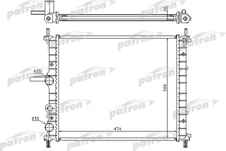 PRS3055 PATRON Радиатор, охлаждение двигателя