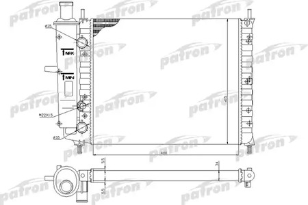 PRS3057 PATRON Радиатор системы охлаждения