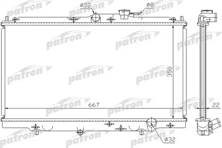 PRS3093 PATRON Радиатор системы охлаждения